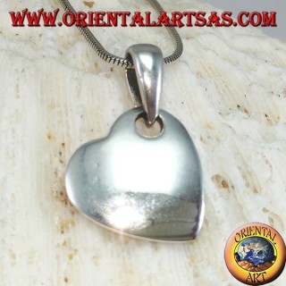 Pendentif en argent en forme de coeur