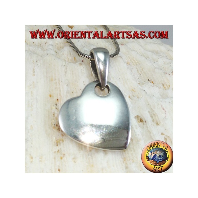 Colgante de plata en forma de corazón