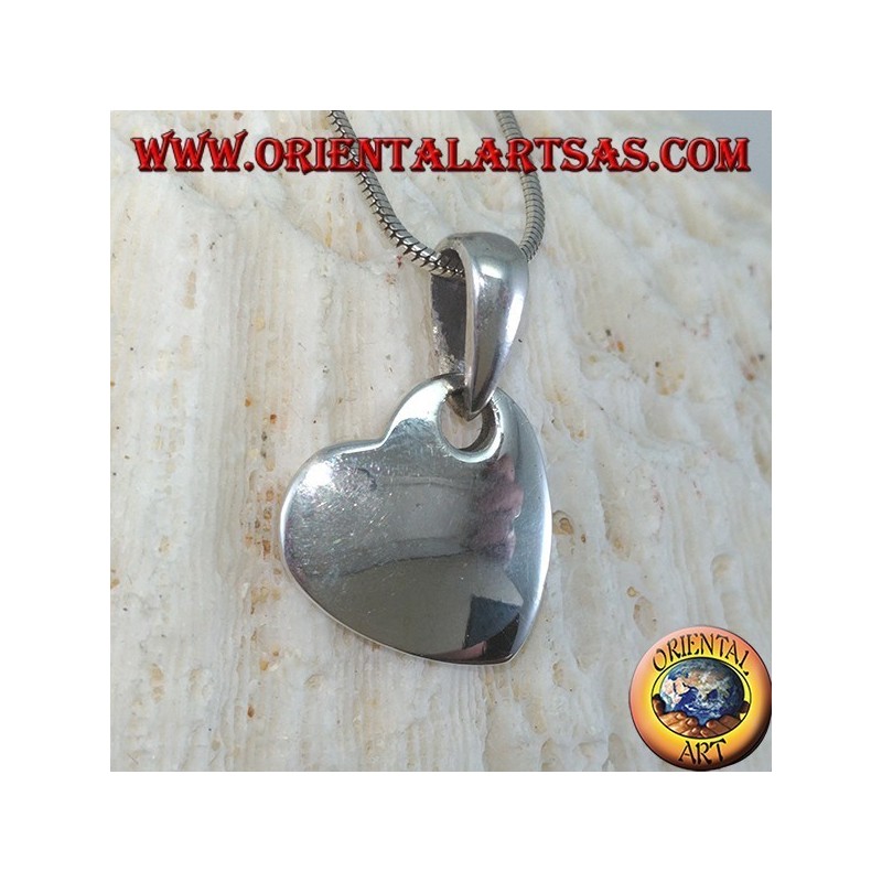 Pendentif en argent en forme de coeur