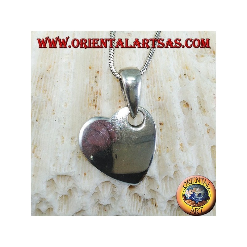 Colgante de plata en forma de corazón