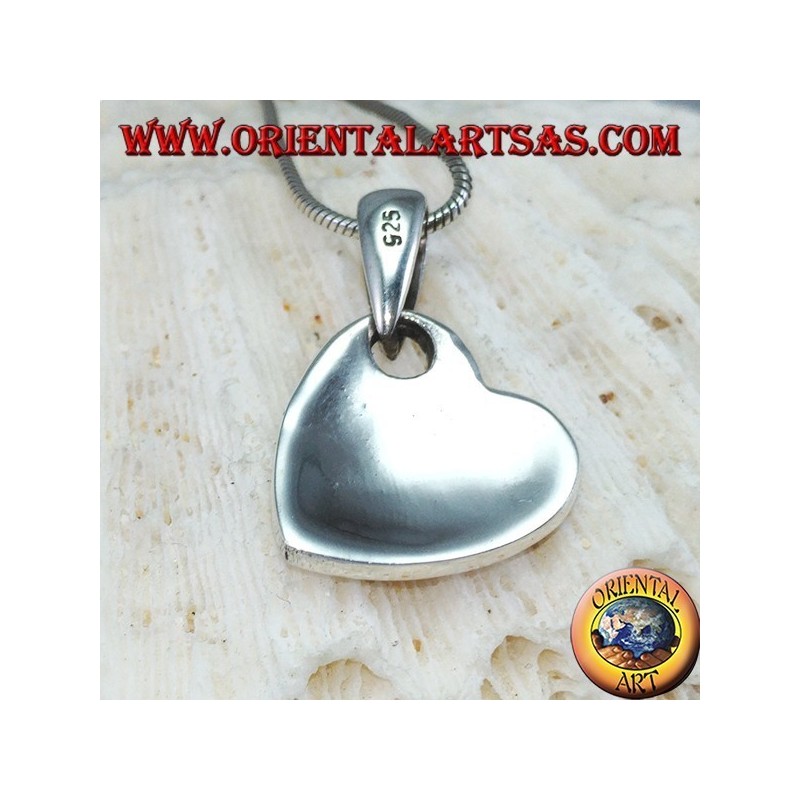 Pendentif en argent en forme de coeur