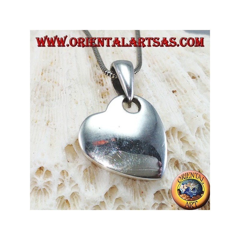 Pendentif en argent en forme de coeur