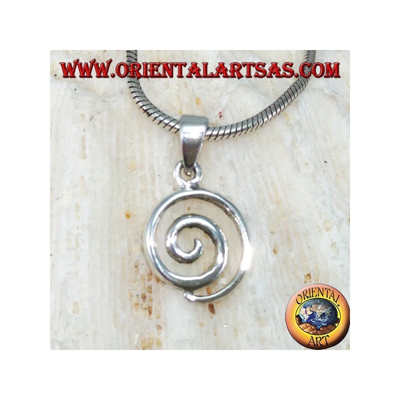 Silver pendant in a small spiral shape