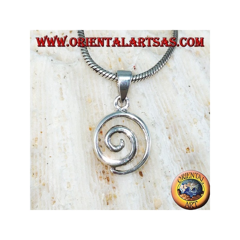 Silver pendant in a small spiral shape