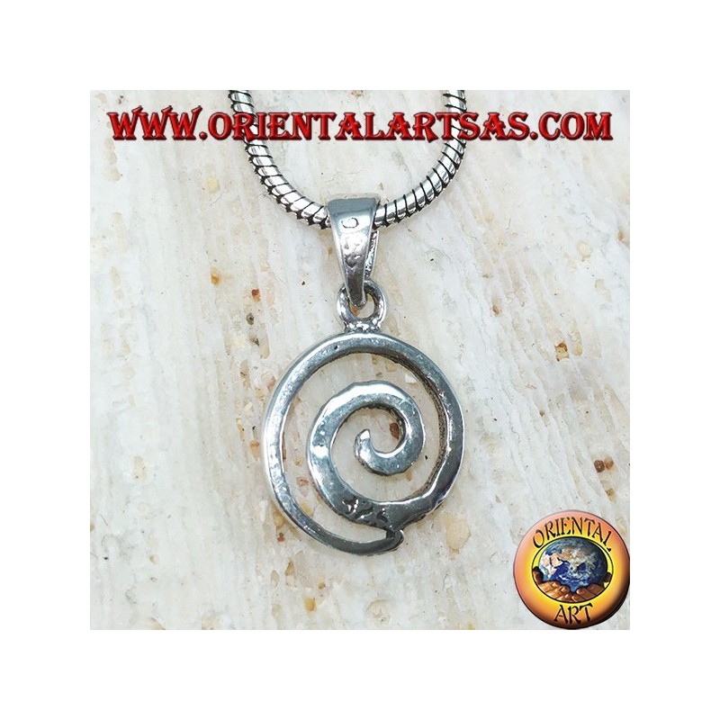 Ciondolo in argento  a forma spirale piccola