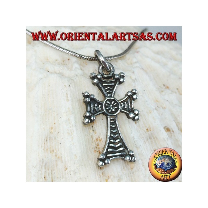 Silberner Anhänger armenisches Kreuz