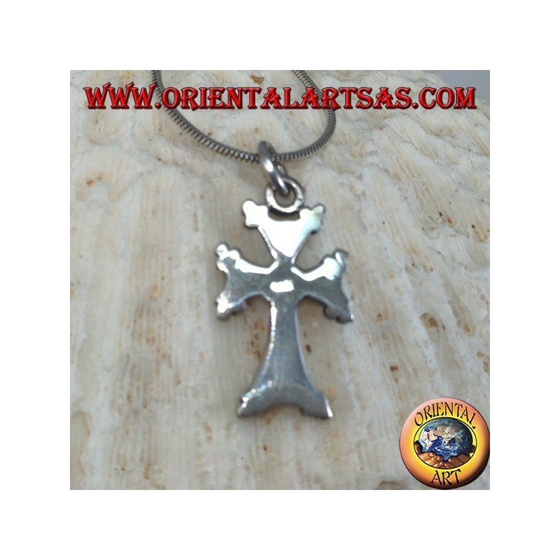 Silberner Anhänger armenisches Kreuz