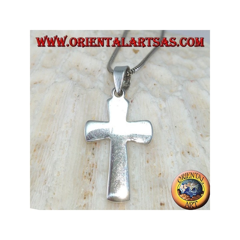 Pendentif en argent Croix simple (large)