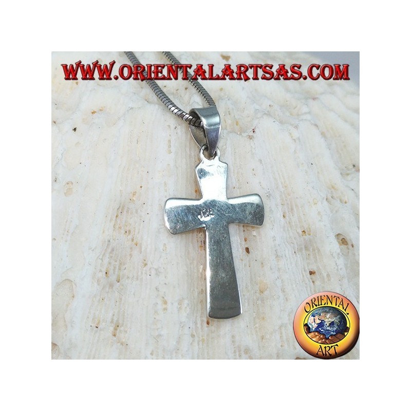 Pendentif en argent Croix simple (large)