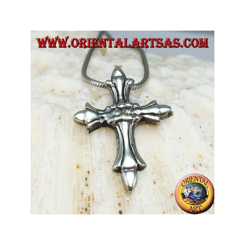 Colgante de plata con cruz bizantina