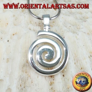Silver pendant The hourly spiral