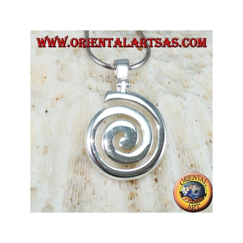 Silver pendant The hourly spiral