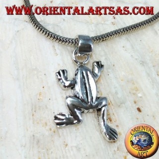 Colgante de plata la pequeña rana (la rana)