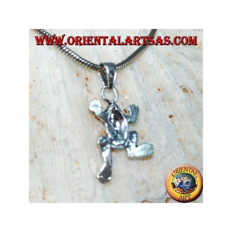 Colgante de plata la pequeña rana (la rana)