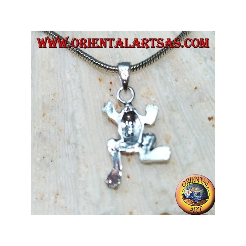 Pendentif en argent la petite grenouille (la grenouille)