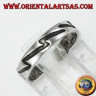 Silver ring from feet or phalanx with engraving