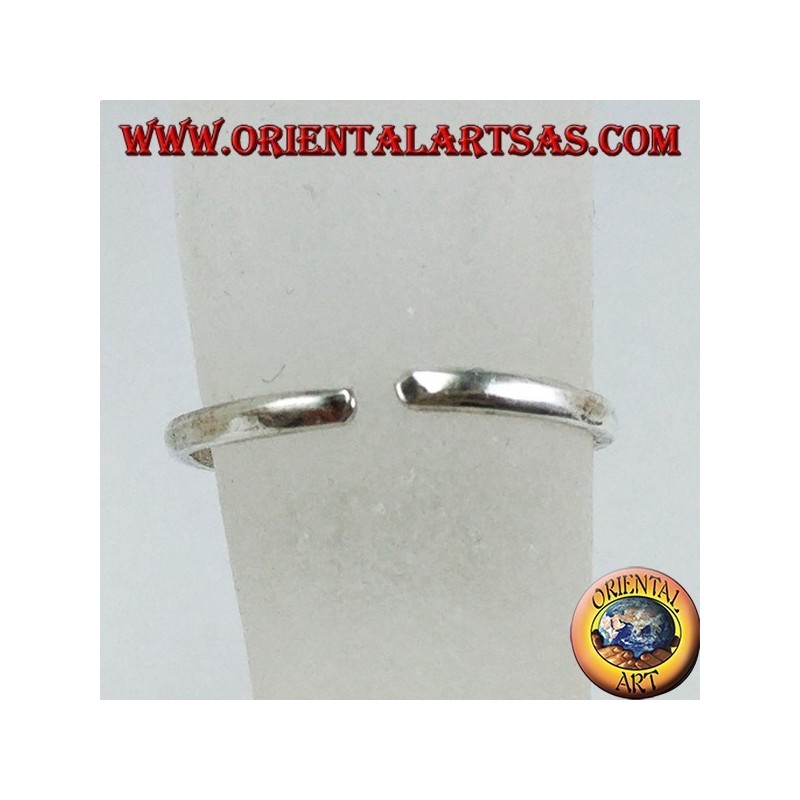 Silver ring with feet or phalanx, snake-like