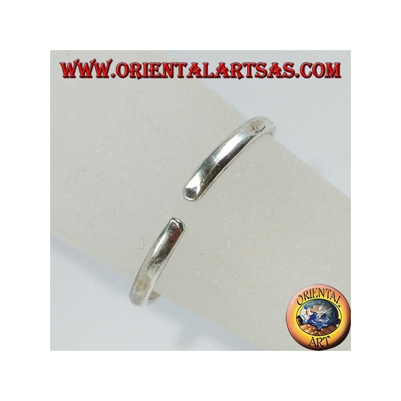 Anello in argento brunito da piedi o falange a serpente