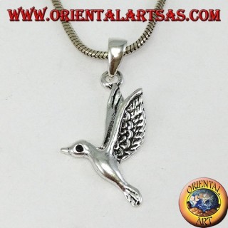 Ciondolo in argento il colibrì