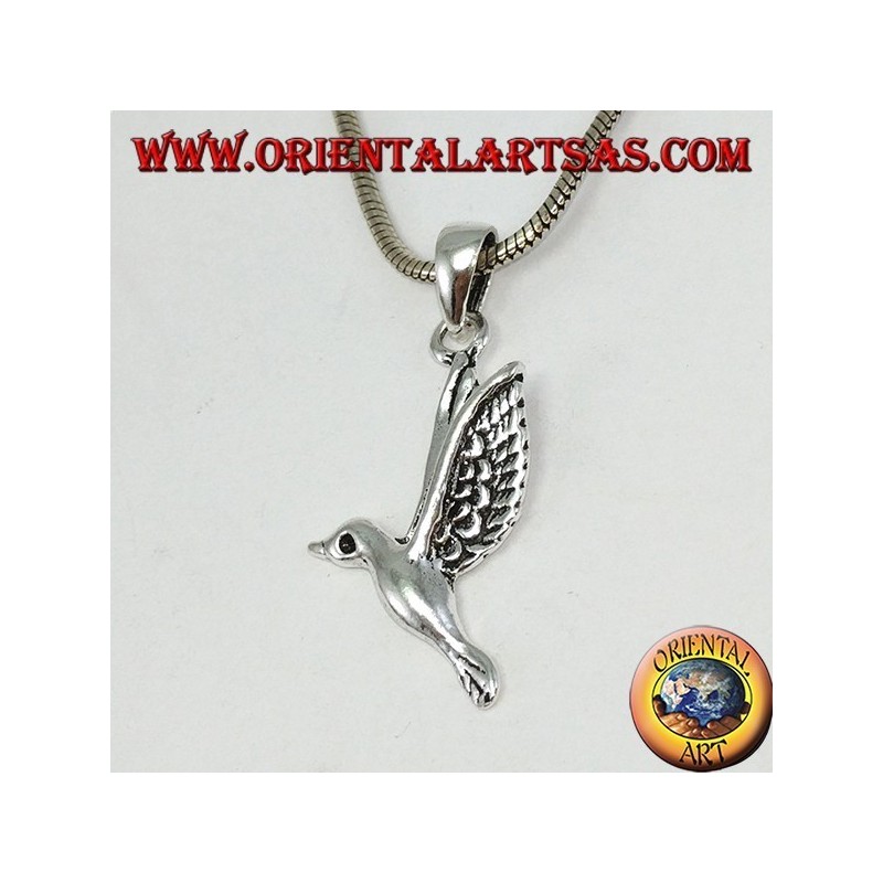 Pendentif en argent le colibri