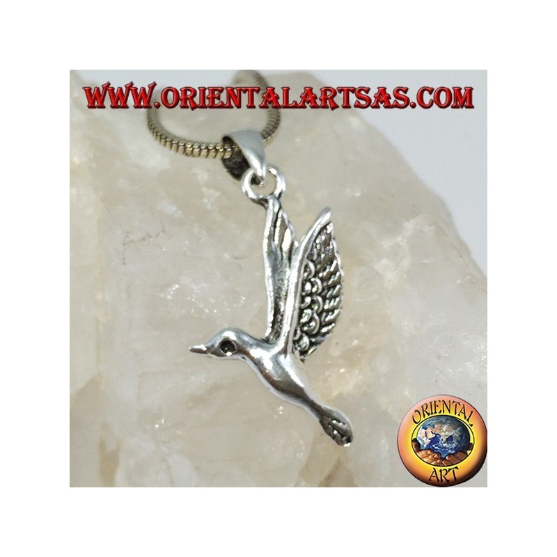 Colgante de plata el colibrí