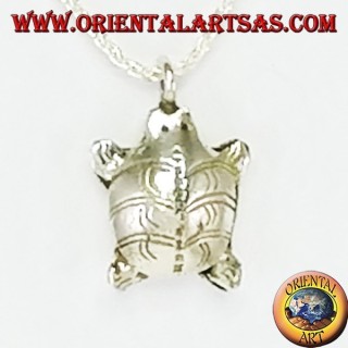 Lucky Karen tortoise silver pendant