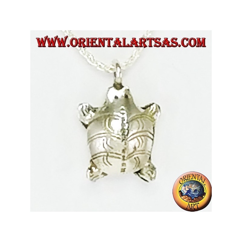 Lucky Karen tortoise silver pendant