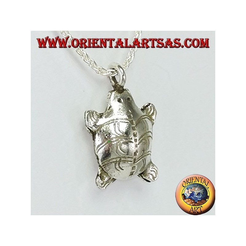 Pendentif Lucky Karen tortue en argent