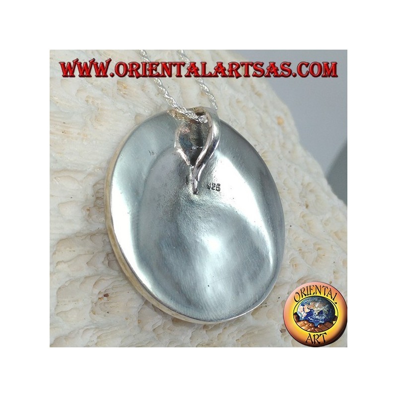 Silver pendant, medallion tiger head