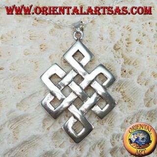 Pendant in 925 sterling silver knot from Srivatsa or Tibetan infinity