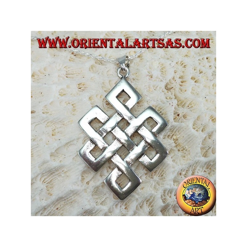 Pendant in 925 sterling silver knot from Srivatsa or Tibetan infinity