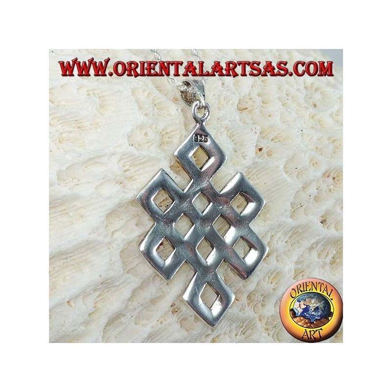 Pendant in 925 sterling silver knot from Srivatsa or Tibetan infinity