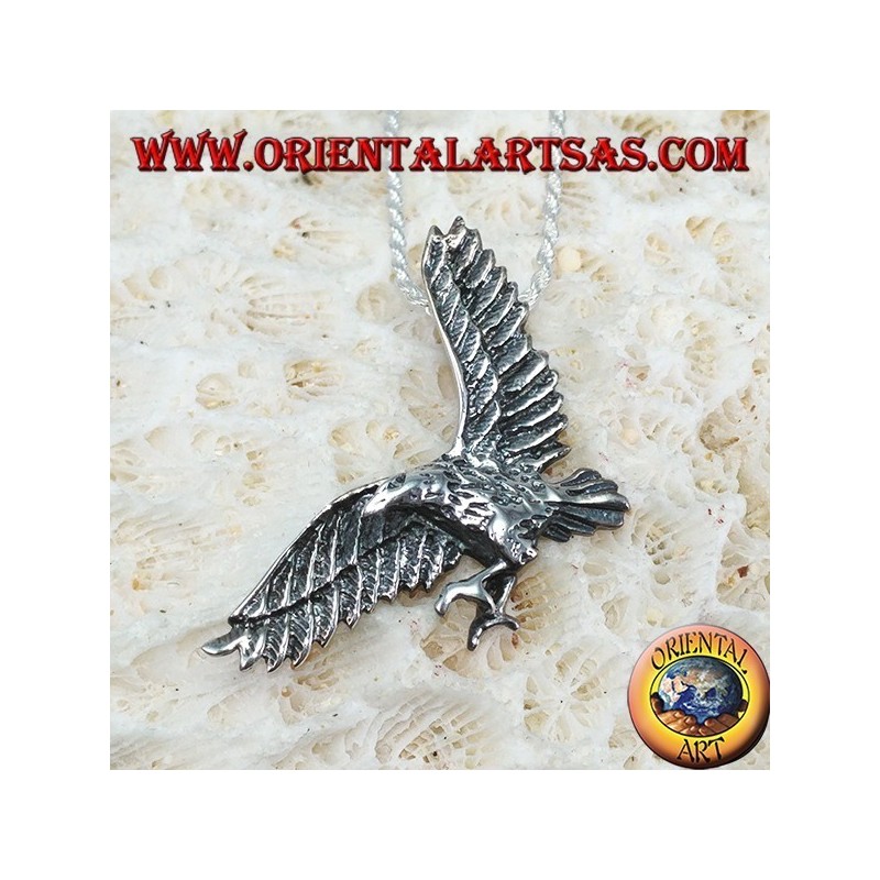 Ciondolo in argento , Aquila reale