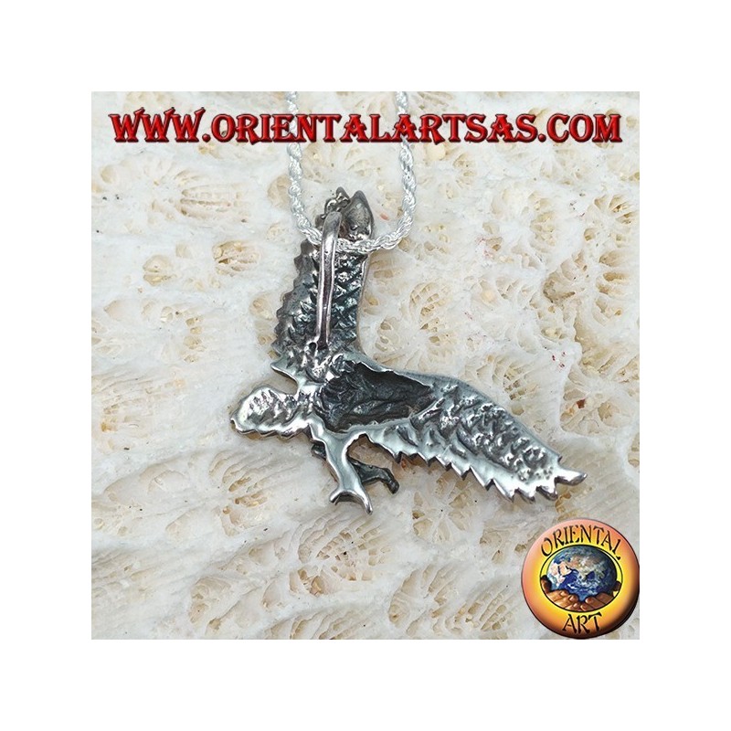 Colgante de plata, águila dorada