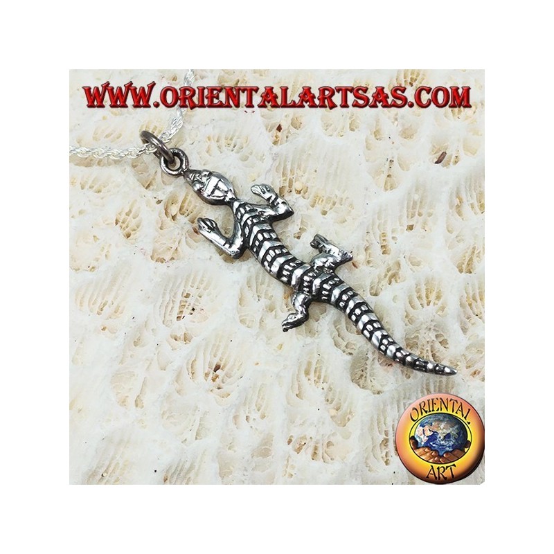 Colgante en plata, lagarto