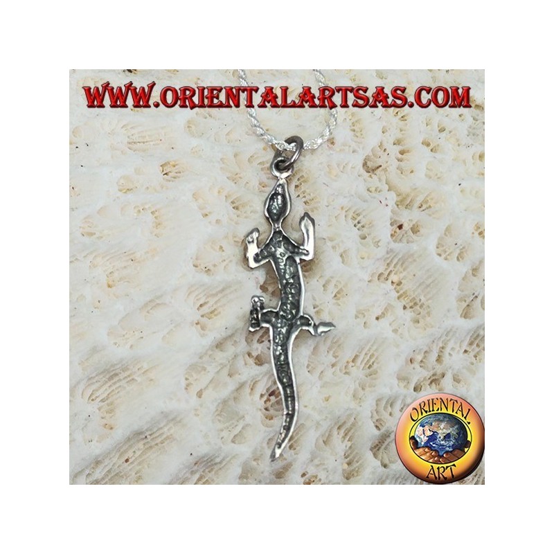 Colgante en plata, lagarto