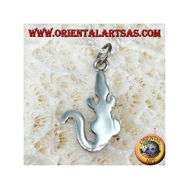 Colgante de cocodrilo en plata