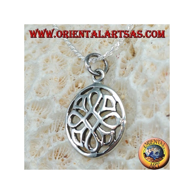 Pendant in sterling Saint John's knot in the circle