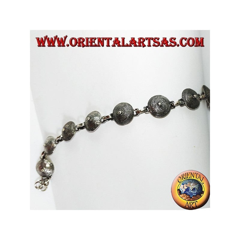 Bracciale Argento Etnico a Scudo Artigianale | Oriental Art