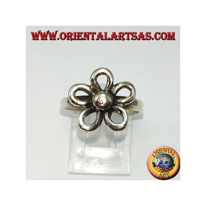 Silberring mit Orangenblüte (glücksverheißendes Symbol)