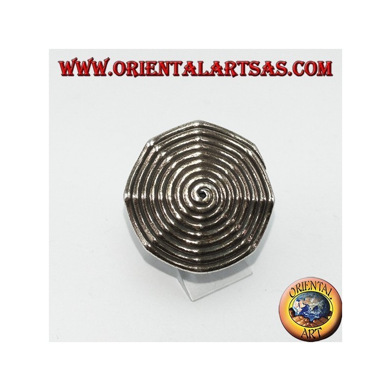 Silver ring, Karen spiral