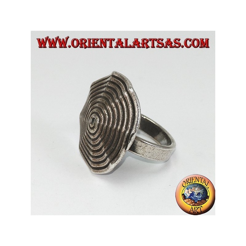Silver ring, Karen spiral