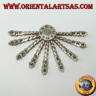 Colgante artesanal de plata con abanico Karen