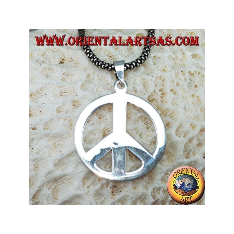 Colgante de plata símbolo de la paz (medio)