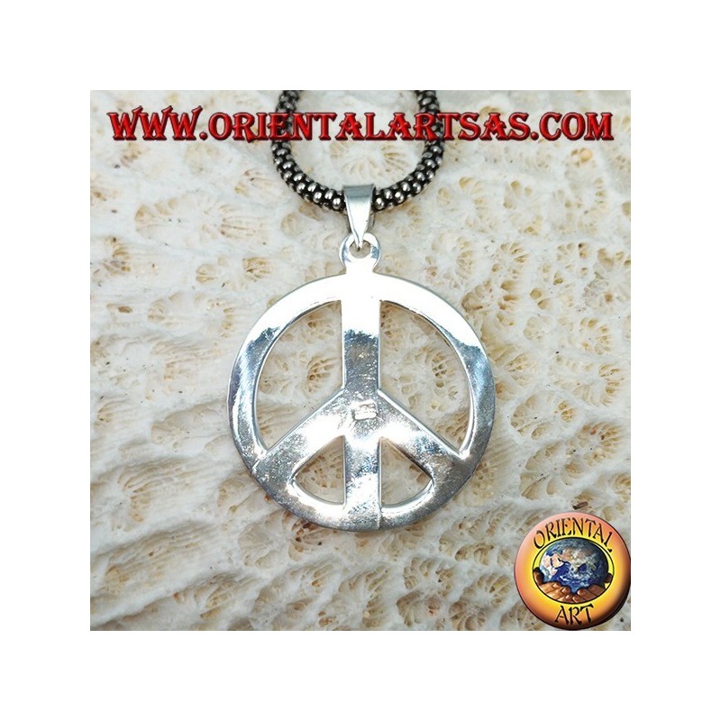 Ciondolo in argento simbolo della  pace ( medio)