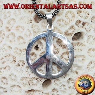 Pendentif en argent symbole de paix (moyen)