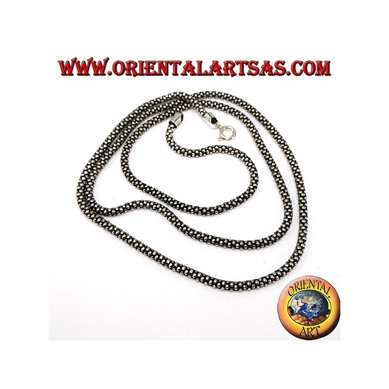 Chaîne en argent, boucle ronde