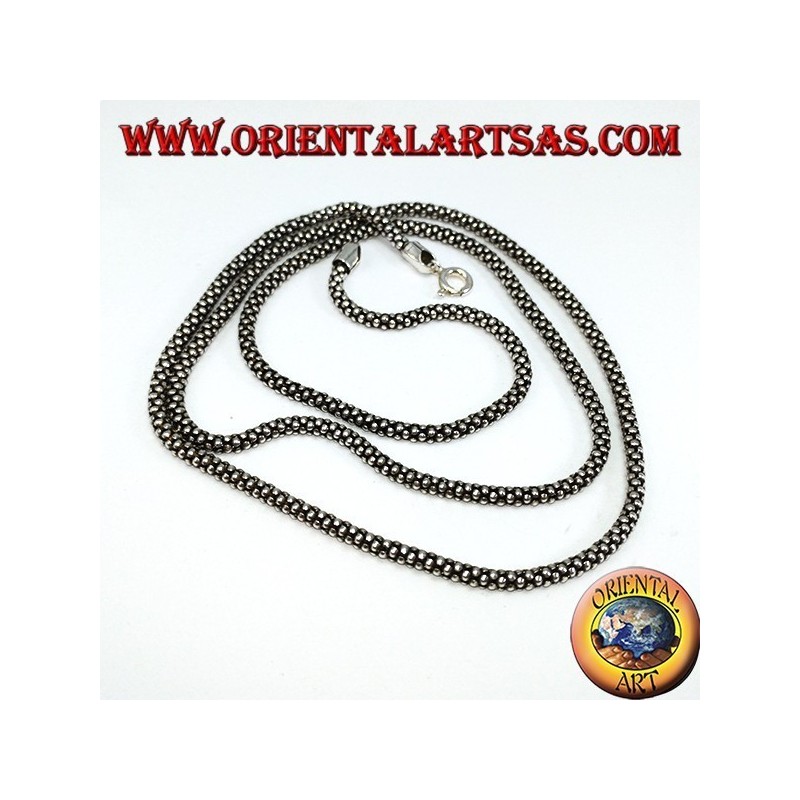 Silberkette, runde Locke