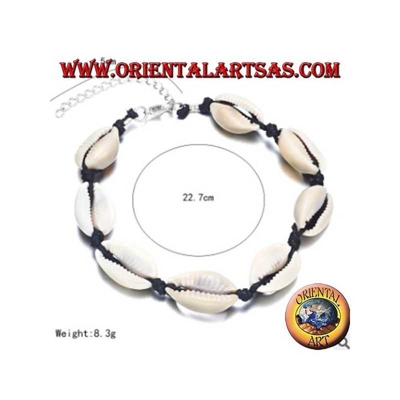Bracelet - cowrie shell anklet and lobster clasp (8)