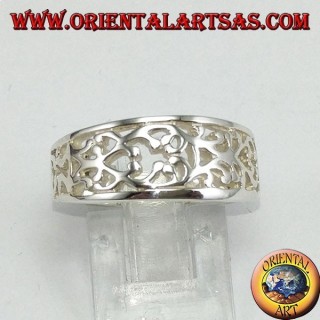 Ring in silver carved